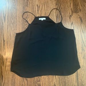 LOFT black racer back tank XL chiffon-like
